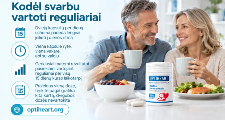 Optiheart — bote en manos de una persona adulta