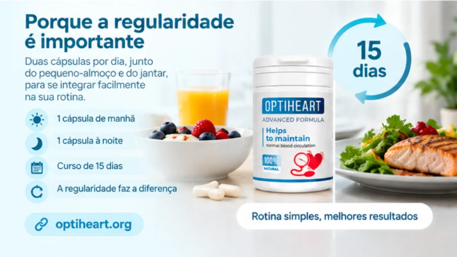 Optiheart — bote en manos de una persona adulta